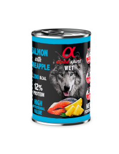Wet Dog Food, ALPHA SPIRIT, Salmon with Pineapple, 400g.
