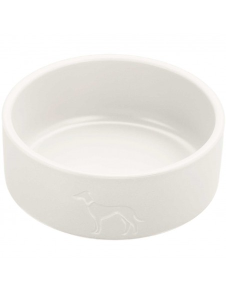 Ceramic dog bowl HUNTER Osby 550 ml, white