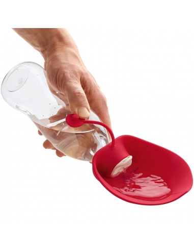 Water bottle for dogs HUNTER 550 ml, red