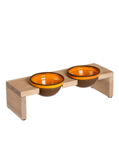 Feeding table ANYBELLY - Elegance, gray oak with orange...