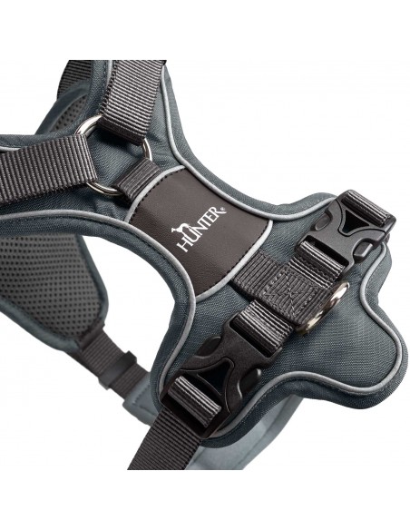 Dog harness HUNTER Divo Up, S, gray/brown