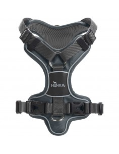 Dog harness HUNTER Divo Up, S, gray/brown