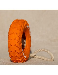 Dog toy PAW MAFIA, tire with rope, 15.5cm 2