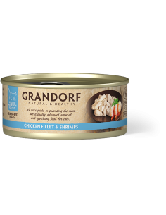 Canned food for cats GRANDORF - Chicken Breast & Shrimp -...