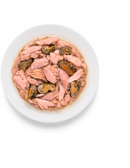 Canned food for cats GRANDORF - Tuna Fillet & Mussels - for adult cats, with tuna and mussels, 70g