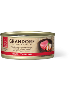 Konservi kaķiem GRANDORF - Tuna & Shrimps - pieaugušiem...