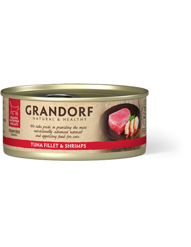 Canned food for cats GRANDORF - Tuna & Shrimps...