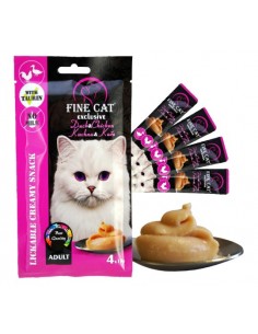 Kaķu gardums, FINE CAT, Pīles un Vistas pastēte, 4x15g.