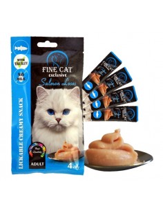Kaķu gardums, FINE CAT, Laša pastēte, 4x15g.