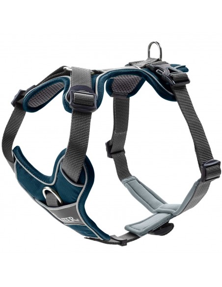 Dog Harness, HUNTER, Divo 56-73/M, dark blue/grey