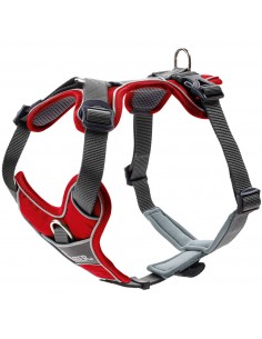 Dog harness HUNTER Divo, red/gray M
