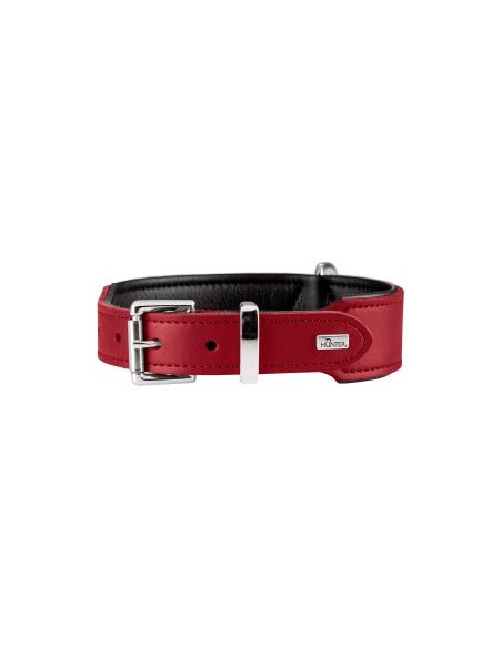 Dog collar HUNTER Basic 60/M-L, red/black