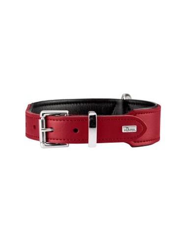 Dog collar HUNTER Basic 55/M, red/black