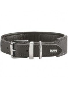 Dog collar HUNTER Malta 47 S/M, gray/black