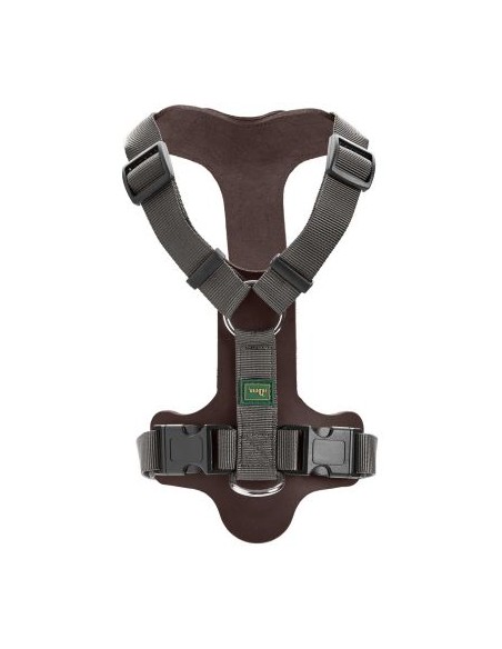 Dog harness HUNTER Aalborg Mixed M, dark brown/grey
