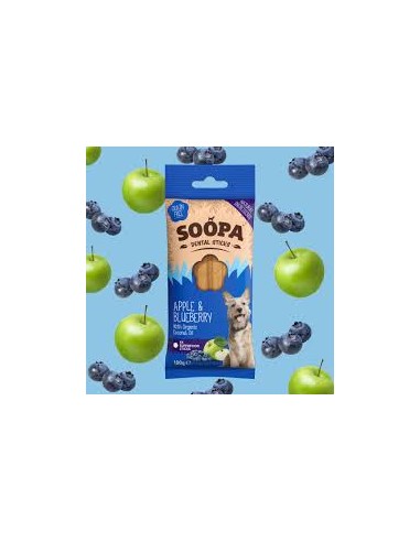 Dental Sticks, SOOPA, Apple & Blueberry, 100g.