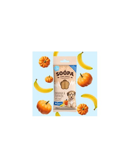Dental Sticks, SOOPA, For Puppies, Banana & Pumpkin, 100g