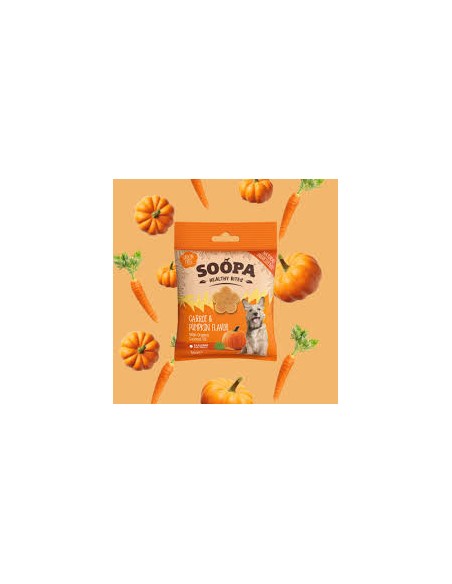 Dog Treats, SOOPA, Healthy Bites, Carrot & Pumpkin, 50g.