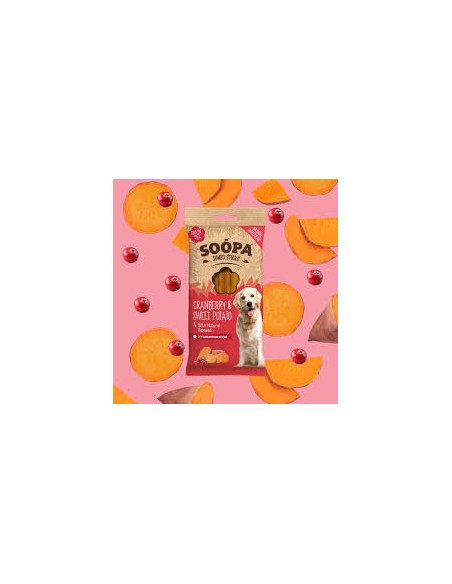 Dental Sticks, SOOPA, Sweet Potato & Cranberry, 100g.
