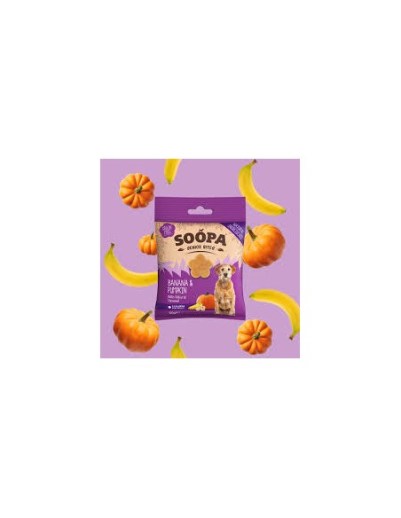 Dog Treats, SOOPA, Healthy Bites, For Seniors, Pumpkin, Banana & Flaxseed, 50g.