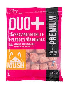 Svaigā barība suņiem MUSH - DUO+ PREMIUM, liellops ar...