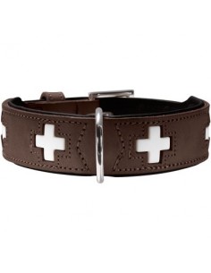 Dog collar, HUNTER, Swiss Collar, L (65), 51-58cm, brown