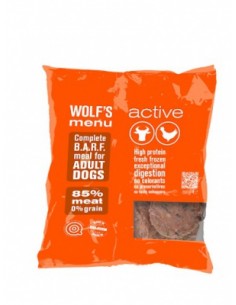 Svaigā barība suņiem, WOLF'S MENU- Active, liellops un...