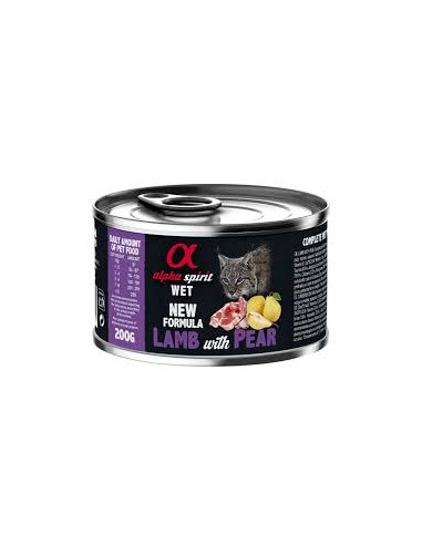Canned cat food, ALPHA SPIRIT, lamb and pear,...
