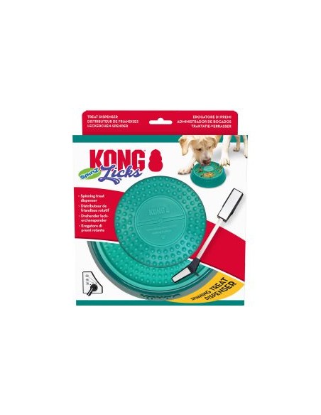 Treat Dispenser KONG®, Licks Spinz, Turquoise, 22cm