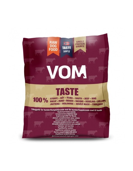 Raw Dog Food VOM, TASTE - with beef, 560 gr, meatballs