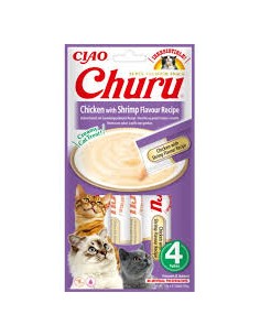 Cat treats, CHURU, Chicken and Shrimp puree, 14g/Piece