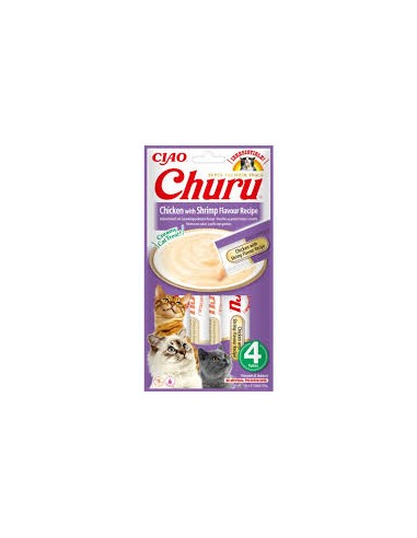 Cat treats, CHURU, Chicken and Shrimp puree,...