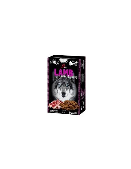 Natural treats for dogs ALPHA SPIRIT - with lamb, in cubes of fresh meat, 80 gr, SOFT