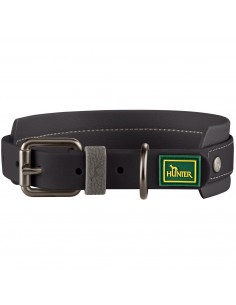 Dog collar, HUNTER, Havanna, L (60),  48- 56 cm, black