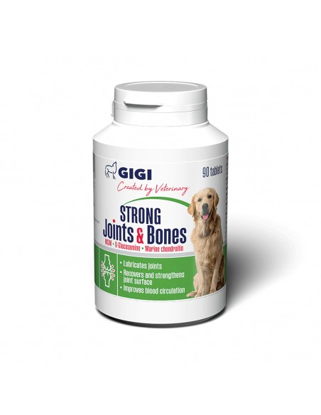 Papildbarība suņiem GiGi - Strong Joints & Bones, kauliem un locītavām, 90 Tab.