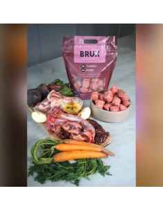 Raw dog food BRUX - MIX BALLS, Turkey and Pork, 1.2kg 2