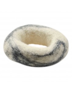 Cat toy, HUNTER, Stlecat® Felt ring, white, 7 cm