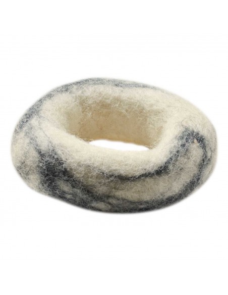 Cat toy, HUNTER, Stlecat® Felt ring, white, 7 cm