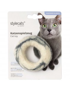 Cat toy, HUNTER, Stlecat® Felt ring, white, 7 cm 2