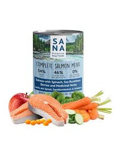 Canned food for dogs SANA - Salmon  with spinach, sea...