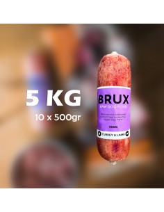 Raw Dog Food BRUX - TURKEY & LAMB, 10x 500gr