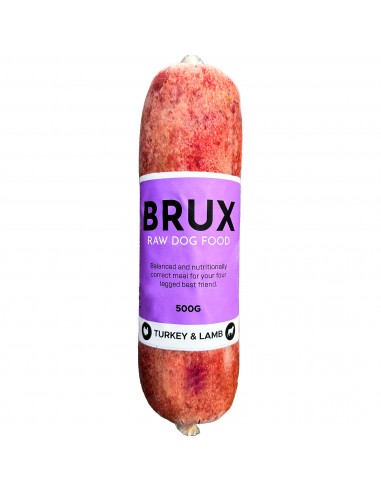 Raw Dog Food BRUX - TURKEY & LAMB, 10x 500gr