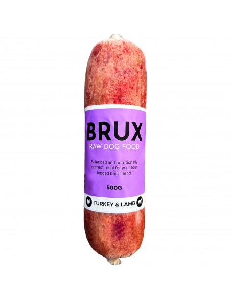 Raw Dog Food BRUX - TURKEY & LAMB, 10x 500gr