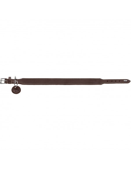 Dog collar, HUNTER AALBORG Extra wide, Dark brown