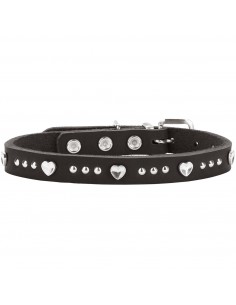 Dog collar, HUNTER AALBORG Hearts, Black 2