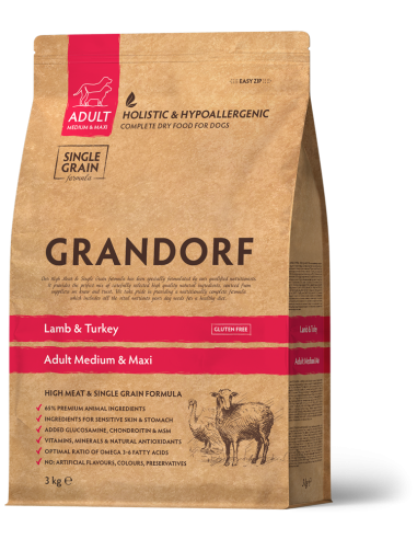 Dry dog ​​food GRANDORF - Adult Lamb & Turkey,...