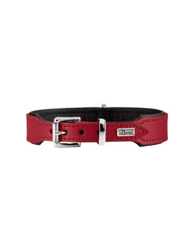 Dog collar, HUNTER Basic, red/black