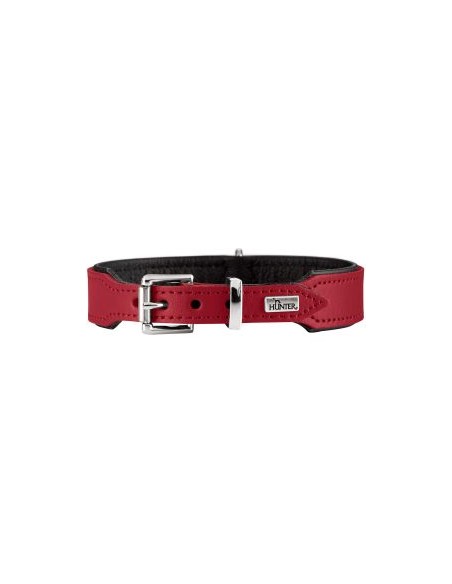 Dog collar, HUNTER Basic, red/black