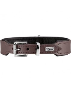 Dog collar, HUNTER Basic, brown/black