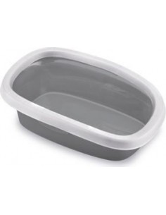 Cat litter box STEFANPLAST - SPRINT 20 43x31x14cm grey/white